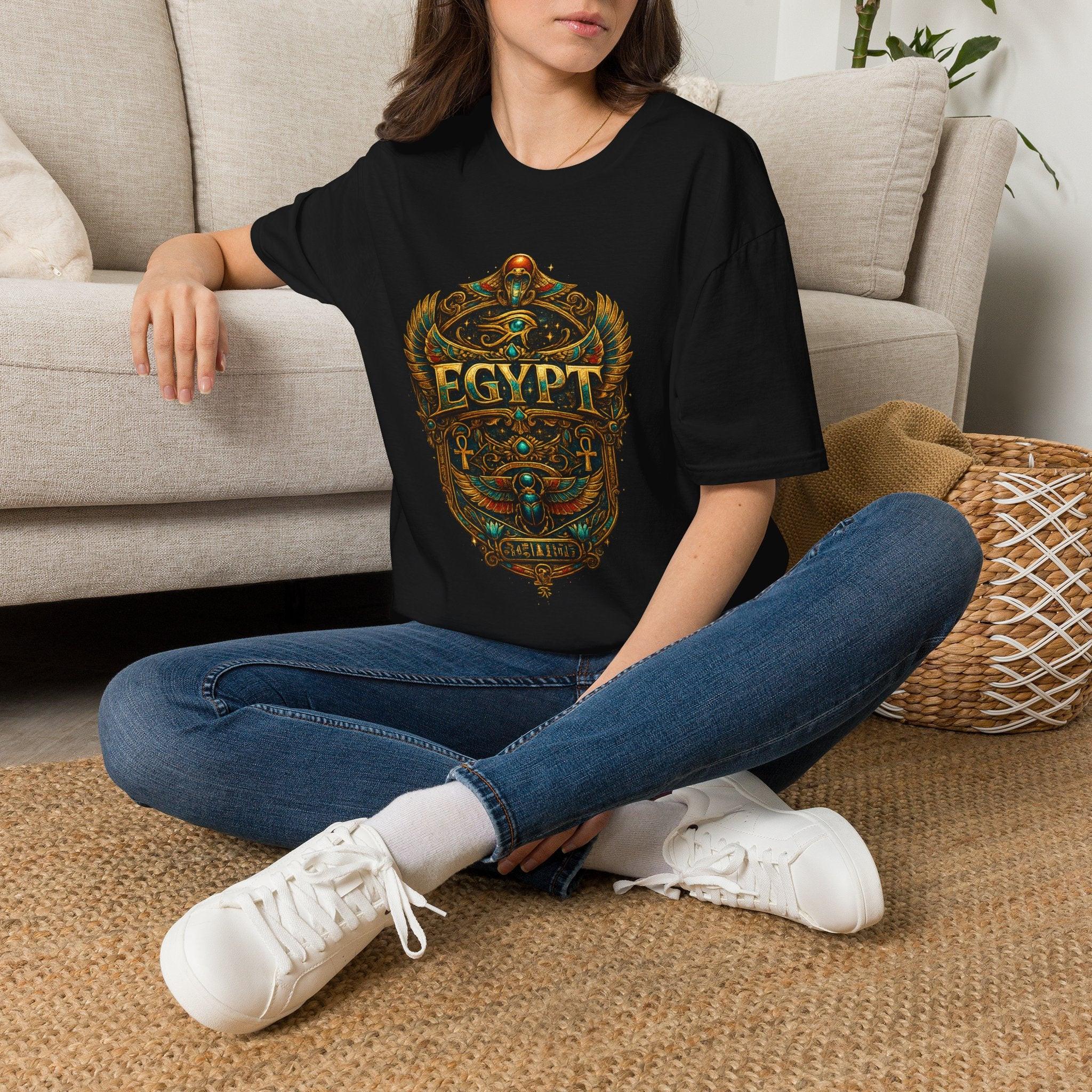 Egyptian themed Scarab T-Shirt — Vintage Egypt Graphic Tee.