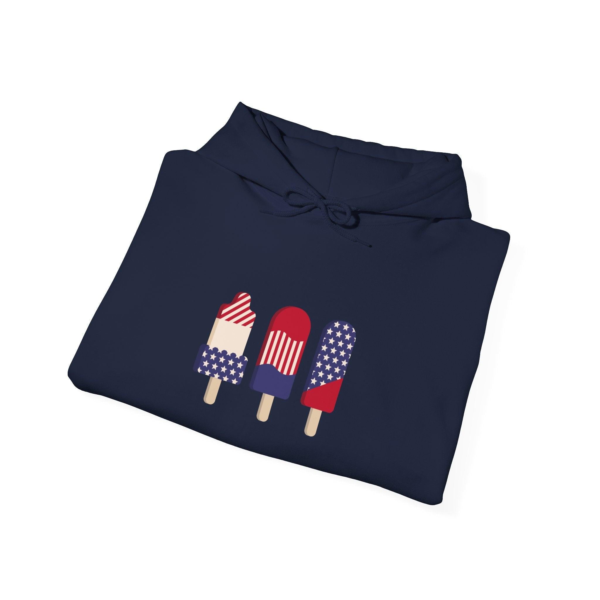 American Patriot Graphic Hoodie — Patriotic Fourth of July Sweatshirt.