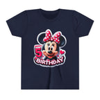 Minnie Mouse Happy 5th Birthday Youth Tee