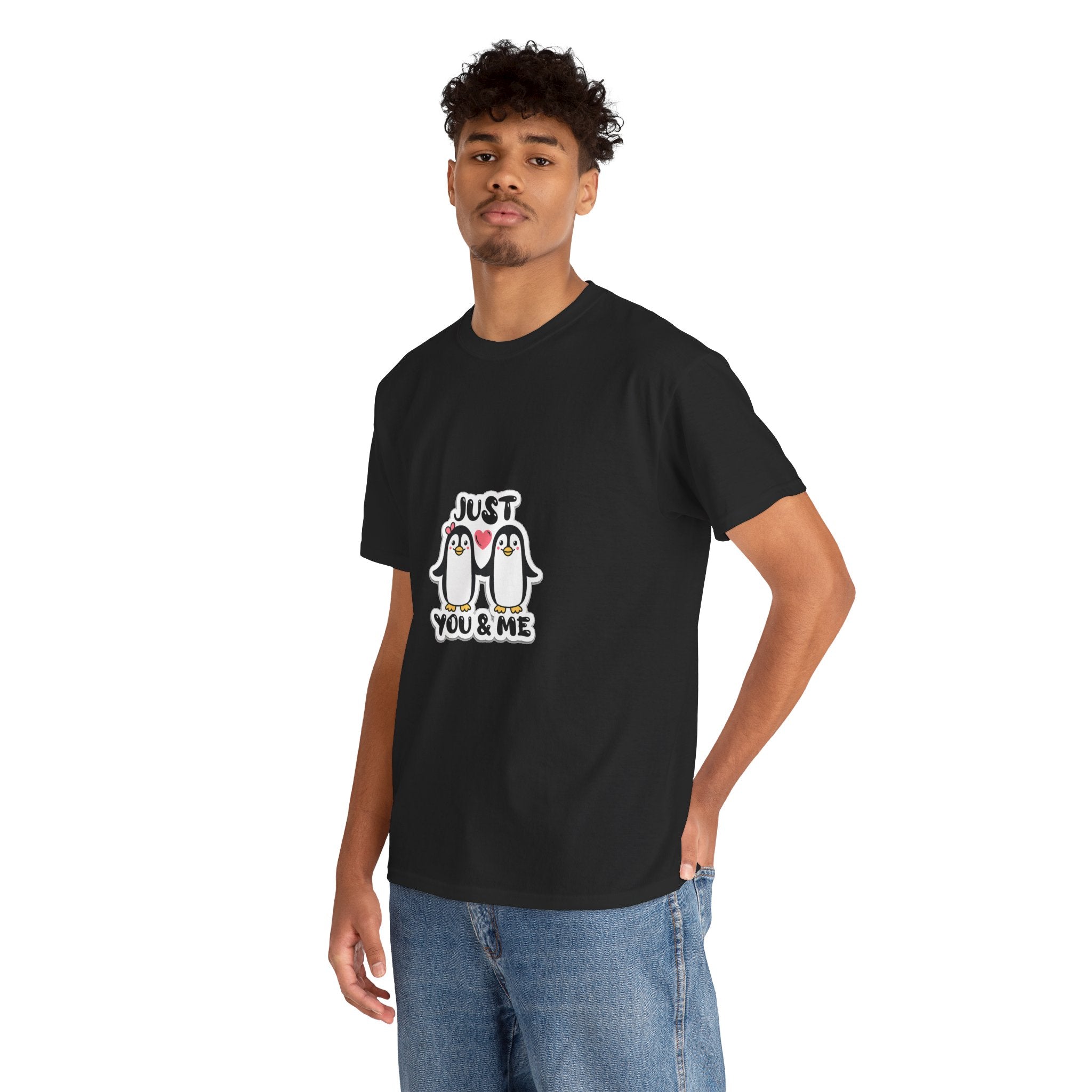 Just You & Me Penguin Tee — Cute Couples Graphic T-Shirt