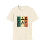 Gym Retro Blocks T‑Shirt — Vintage Fitness Silhouette Tee