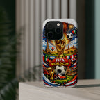 Soccer Magnetic Impact-Resistant Phone Case — FIFA Trophy Design