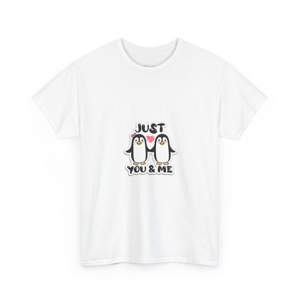 Just You & Me Penguin Tee — Cute Couples Graphic T-Shirt
