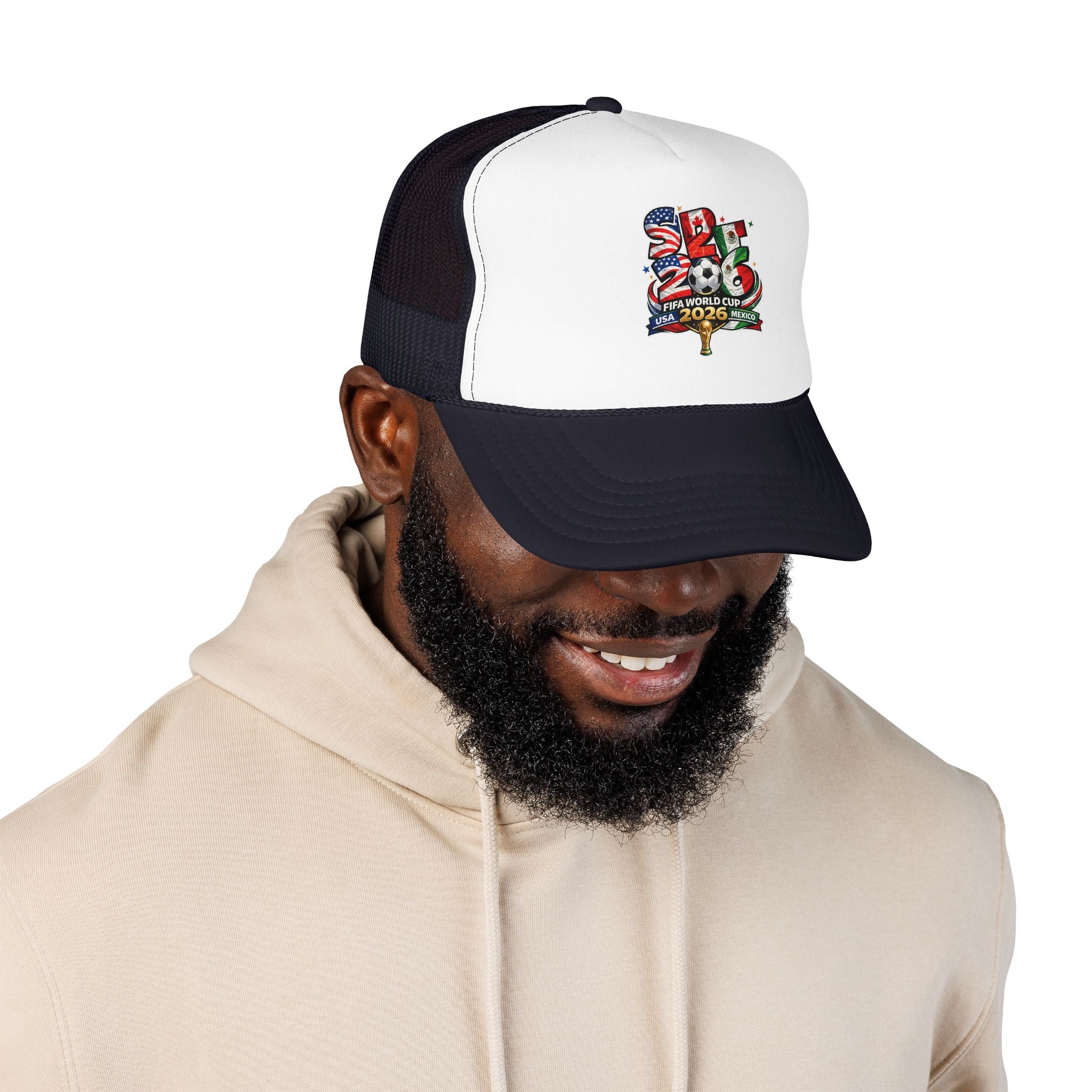 soccer cup 2026 Foam Trucker Hat — USA Soccer Patch Design