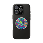 Matte Black iPhone Tough Cases 12 to 17 Pro Max  — "King of Pop Forever" Retro Pop Art Phone Case
