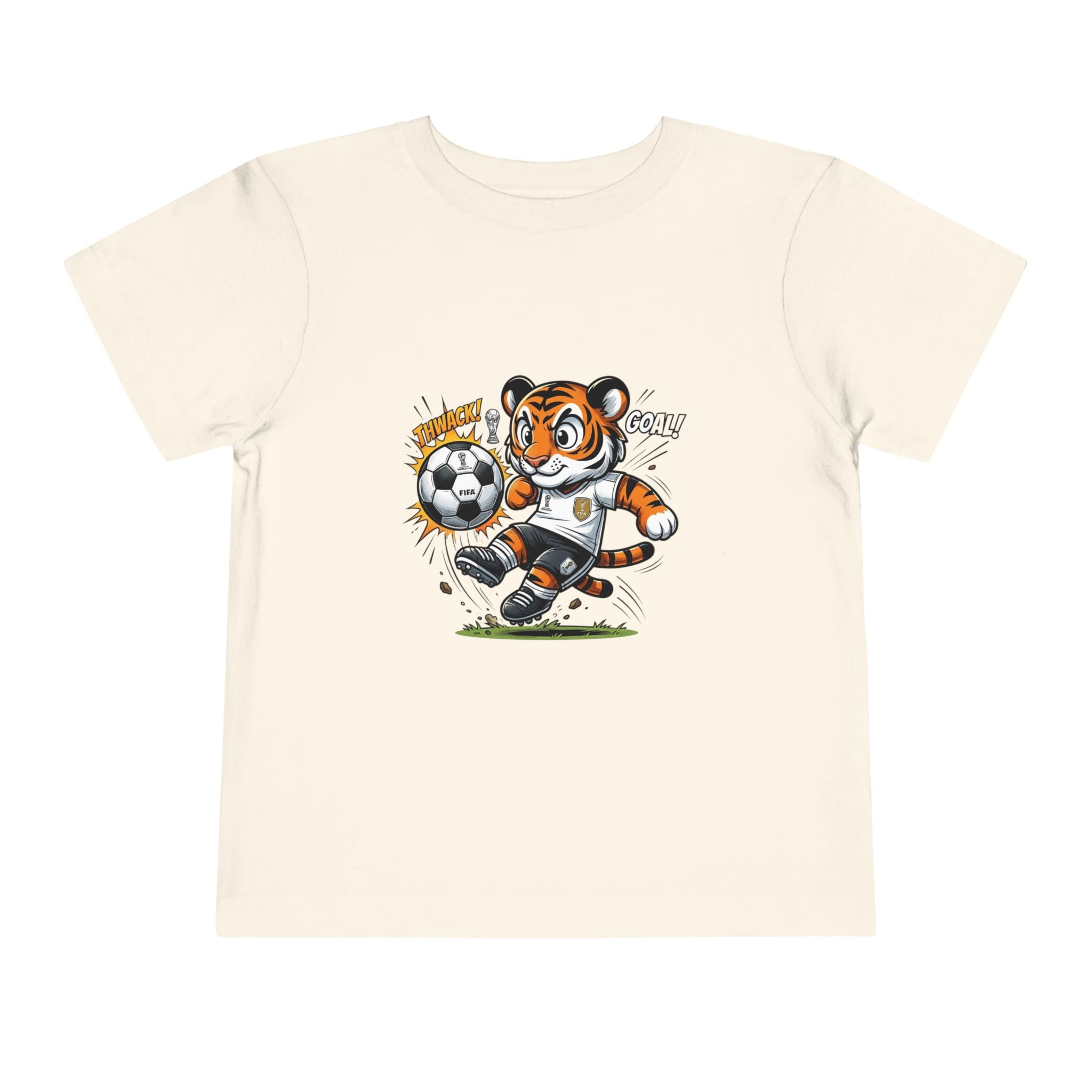Toddler Soccer Tiger Tee — Cute Kicking Tiger Football Shirt for Kids