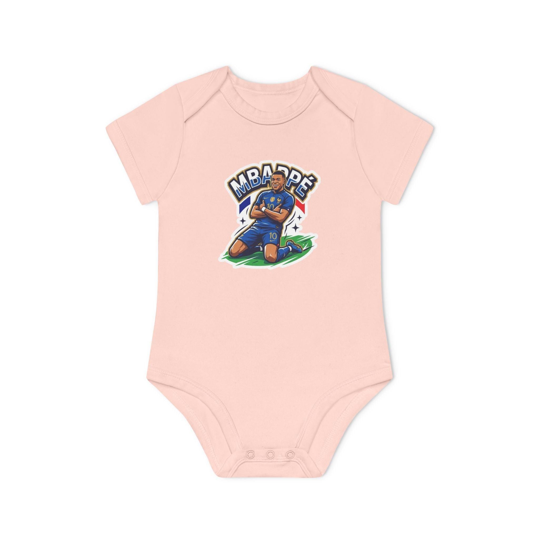 Baby Bodysuit - "France #10 Footballer Rising Star Fan Version" Future Soccer Player & Game Day Energy Organic Baby Onesie.