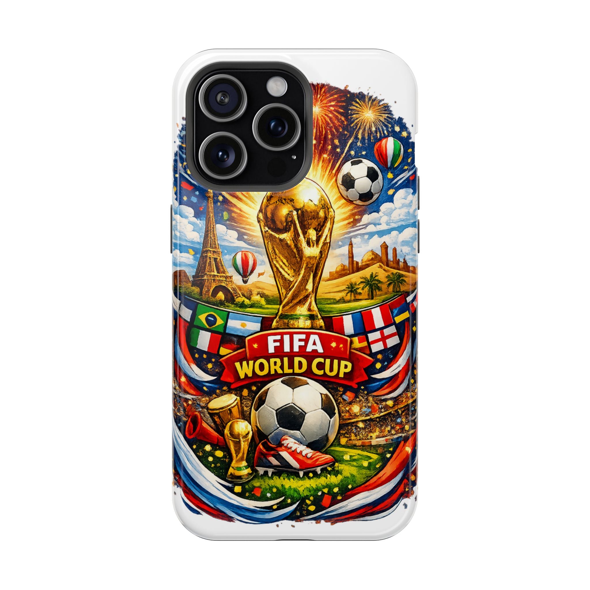 Soccer Magnetic Impact-Resistant Phone Case — FIFA Trophy Design