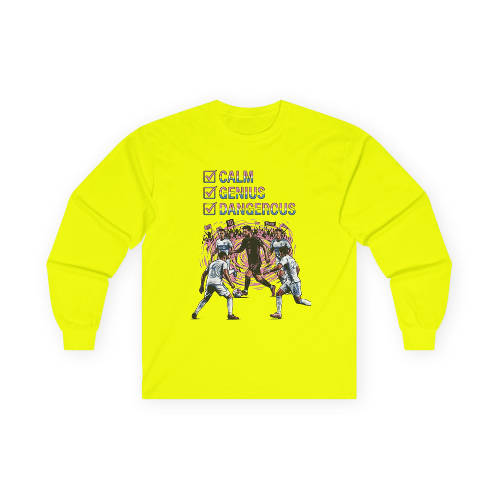 Long Sleeve Football Shirt – World Cup 2026 Fan Tee "Calm Dangerous Genius"
