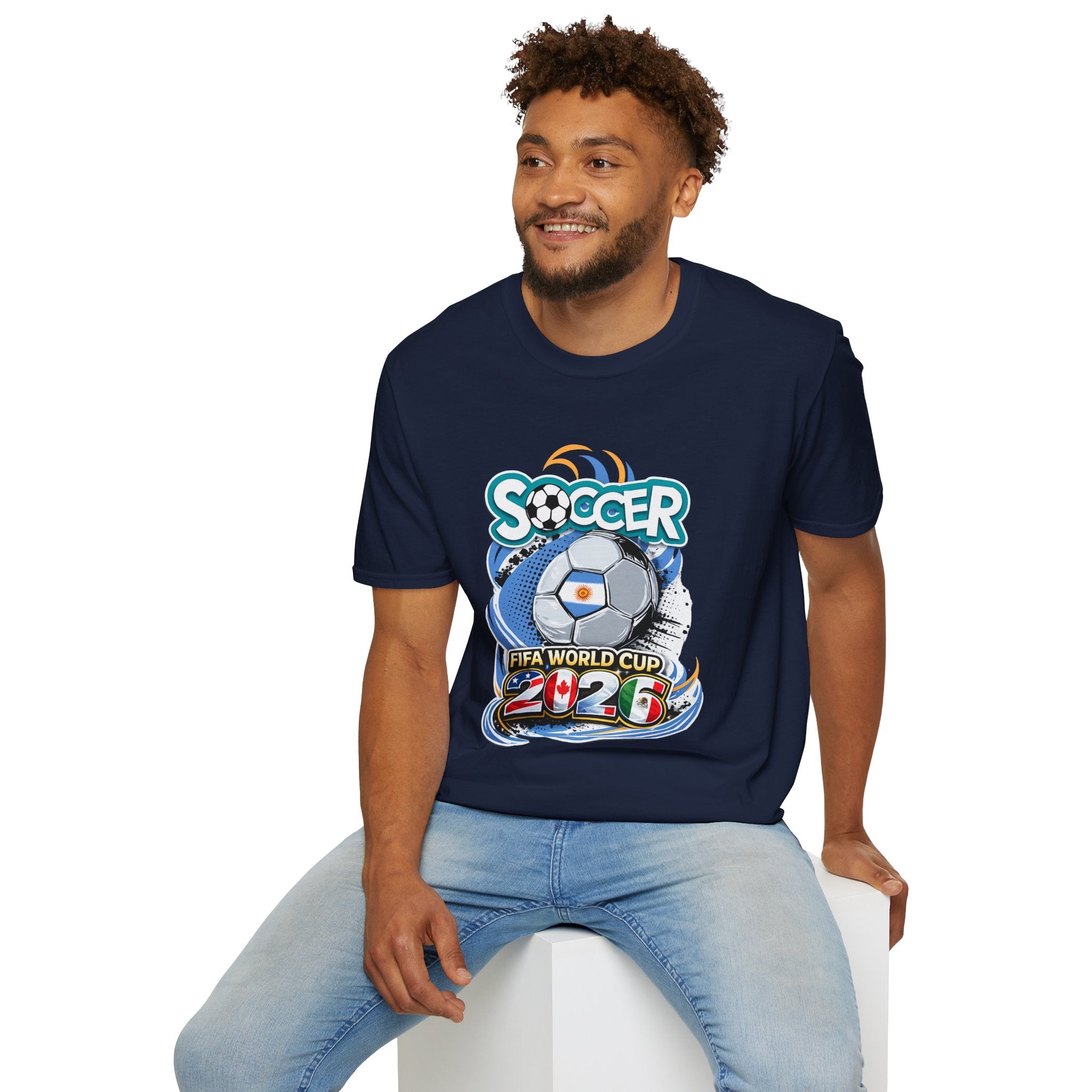Soccer 2026  Graphic T-Shirt — Retro Ball Design soccer cup tee