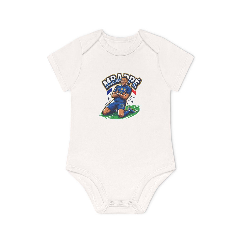 Baby Bodysuit - "France #10 Footballer Rising Star Fan Version" Future Soccer Player & Game Day Energy Organic Baby Onesie.