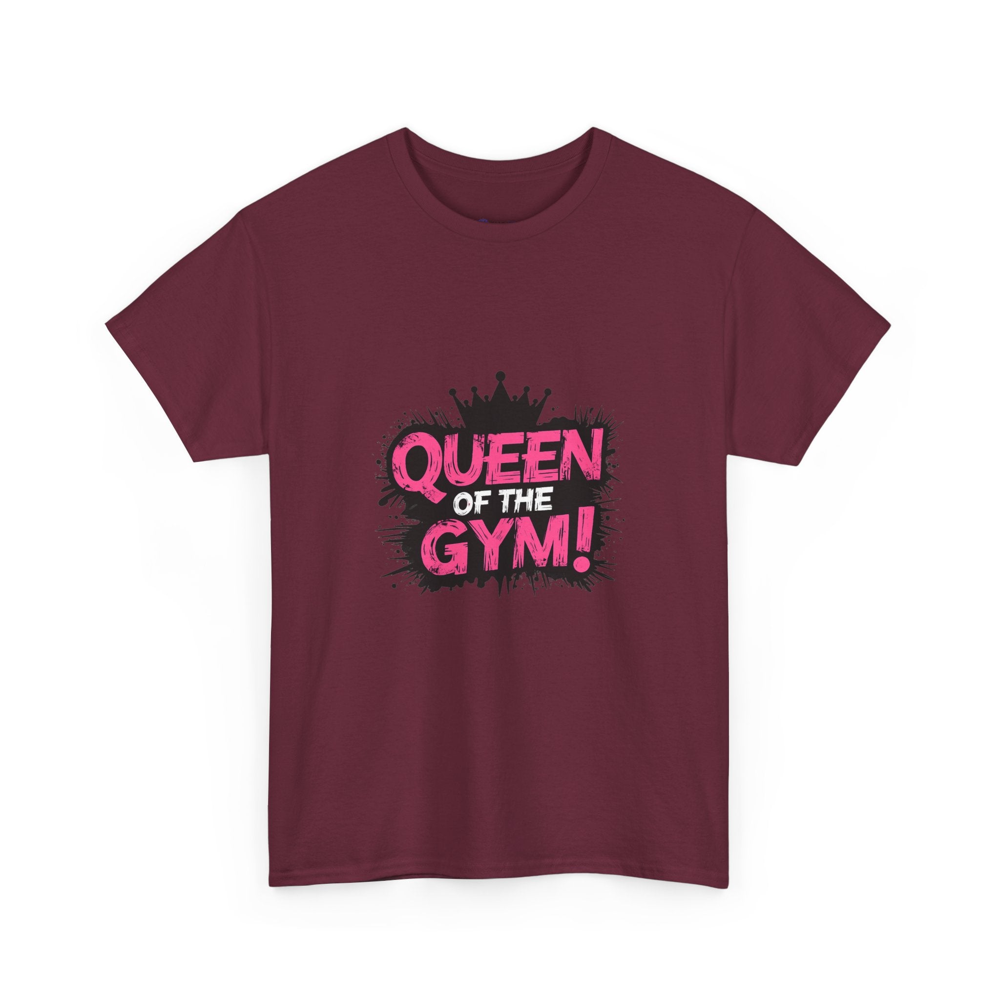Queen of the Gym T-Shirt — Pink Crown Fitness Tee