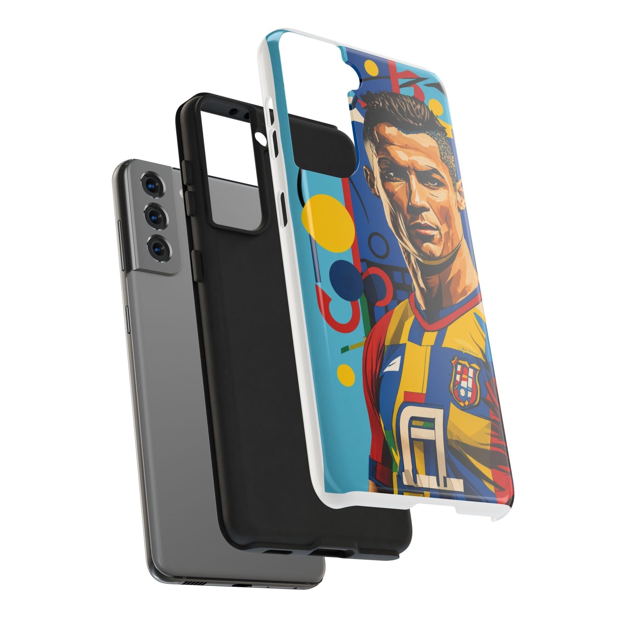 Portugal  legend Pop Art Tough Phone Case — Colorful Soccer Legend Protective Cover