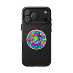 Matte Black iPhone Tough Cases 12 to 17 Pro Max  — "King of Pop Forever" Retro Pop Art Phone Case
