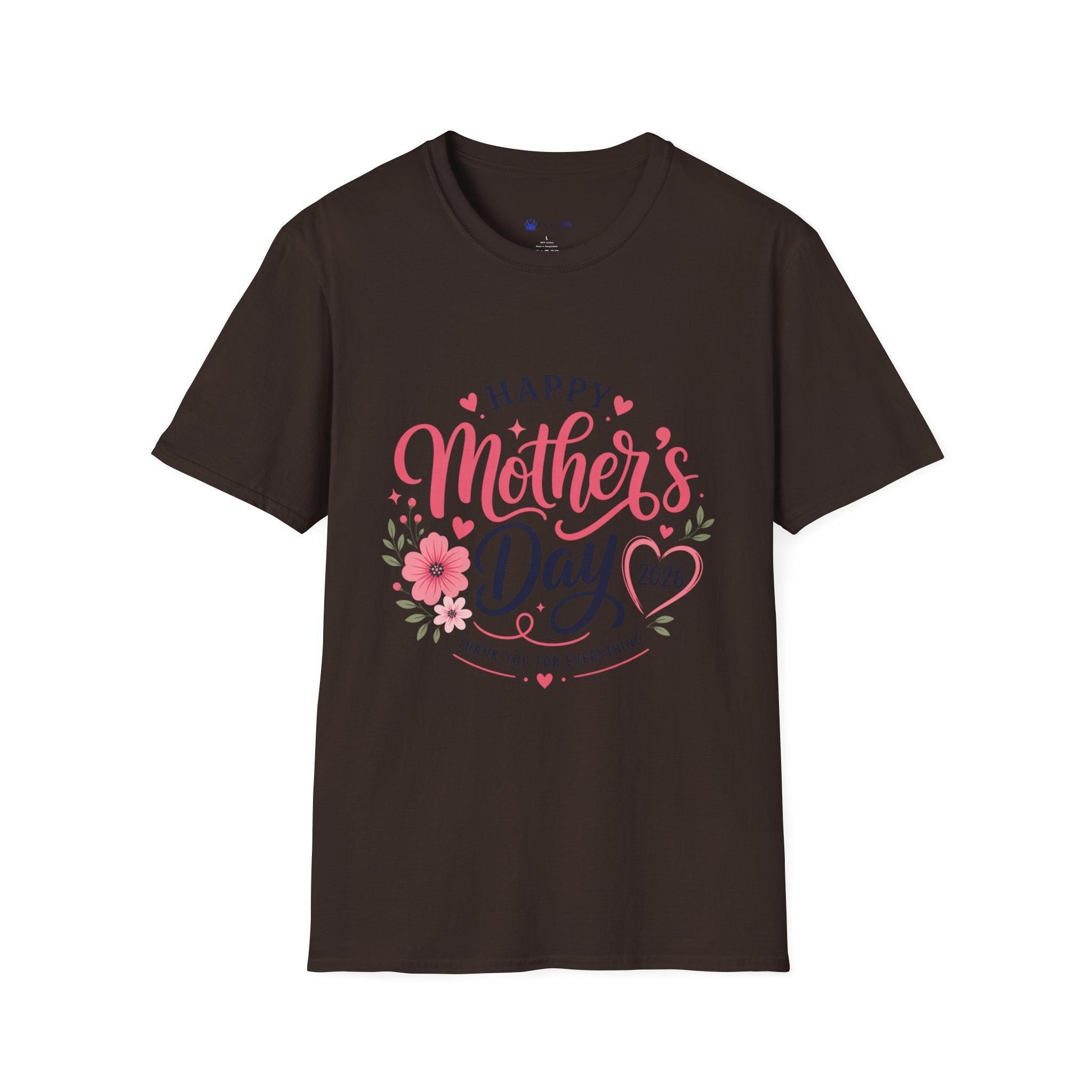 Mother's Day 2026 T-Shirt — "Happy Mother's Day 2026" Floral Tee.