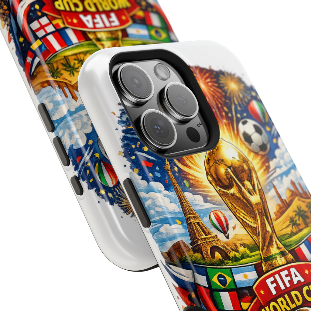 Soccer Magnetic Impact-Resistant Phone Case — FIFA Trophy Design