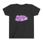 Girls' 5th Birthday Tee - 'Happy Birthday' Glitter Stars Design