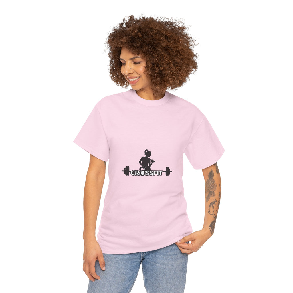 CrossFit Weightlifter T-Shirt — Barbell Silhouette Gym Tee