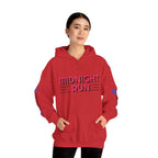 Unisex Midnight Run Hoodie — Retro Palm Beach Graphic Hooded Sweatshirt.