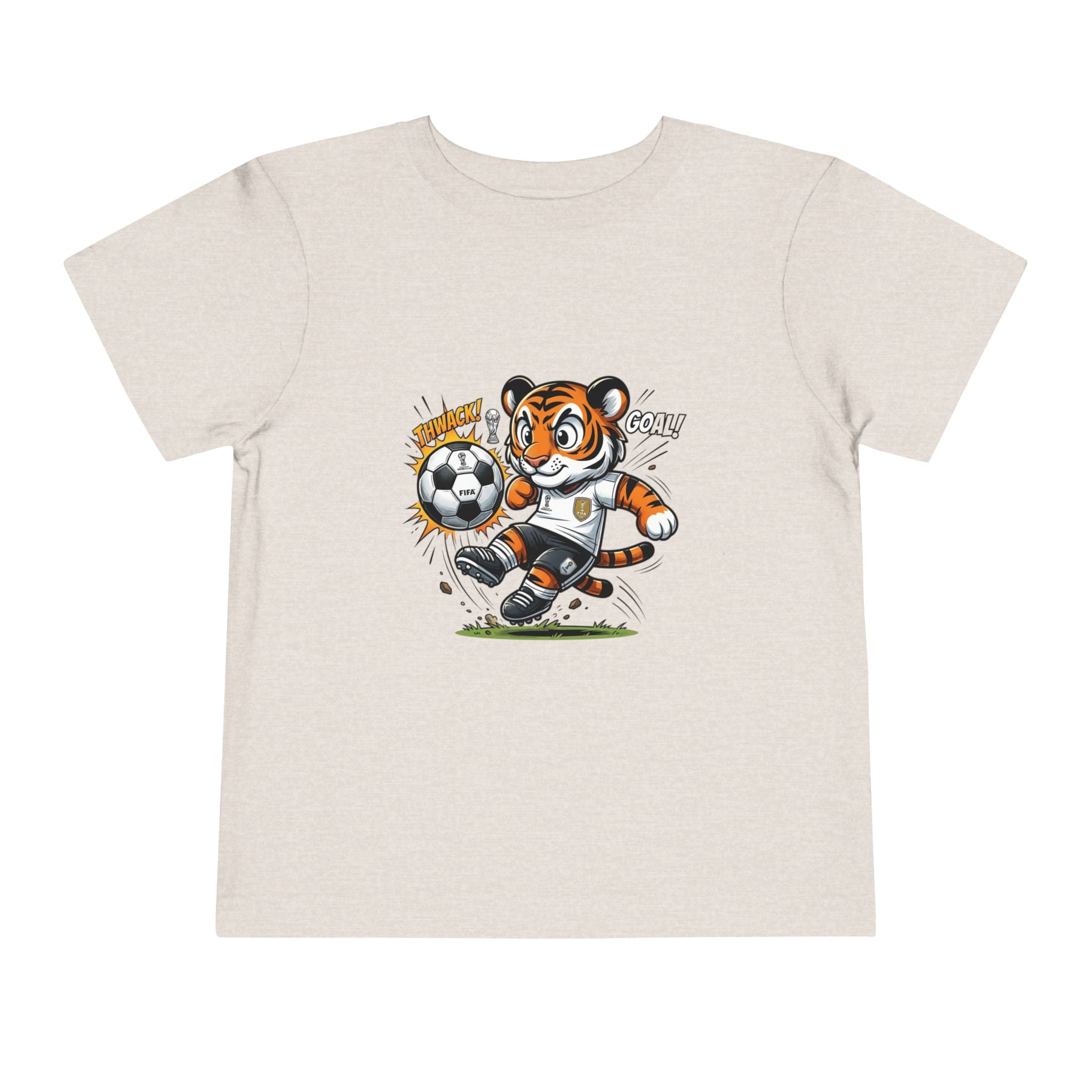 Toddler Soccer Tiger Tee — Cute Kicking Tiger Football Shirt for Kids