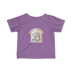 Infant Tee — 'Happy 1st Birthday' Pastel Unicorn Celebrate & Share