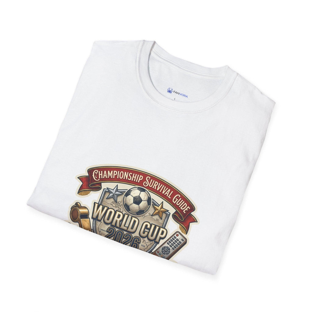 Unisex - World Cup Survival Guide T-Shirt — "The Essential Kit" Soccer Fan Tee.
