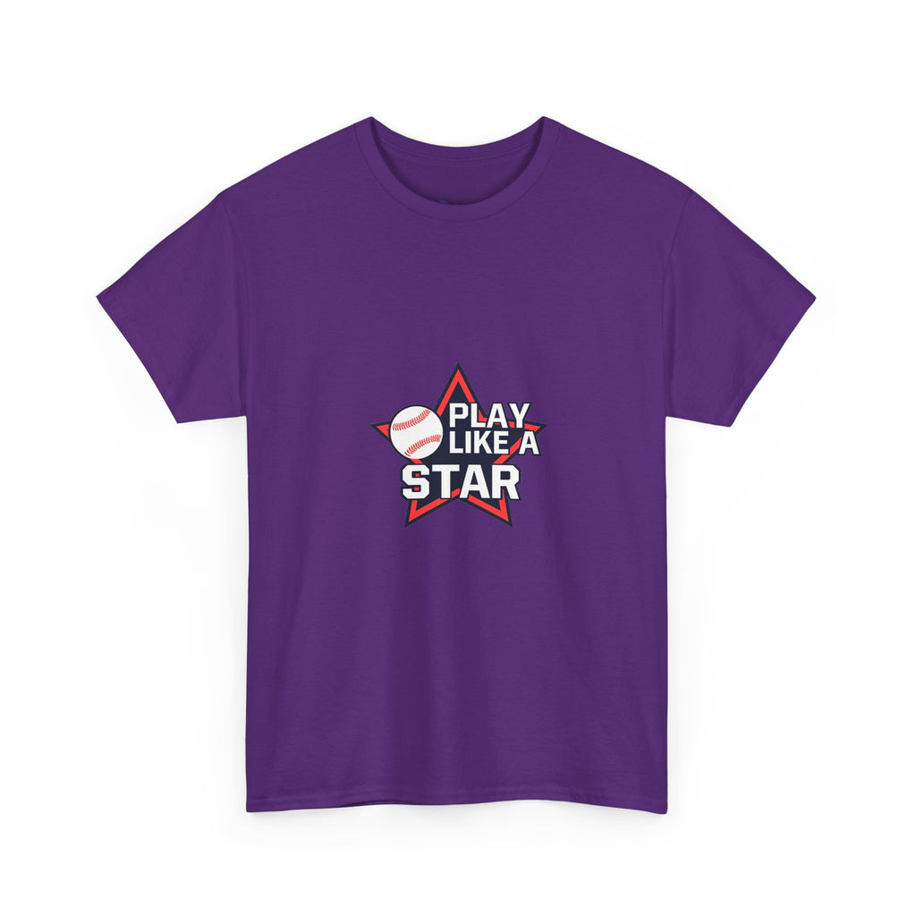 Play Like a Star Baseball Tee — Kids & Youth Sports Shirt