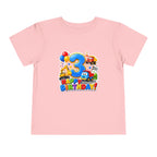 Toddler Birthday Tee — "3" Race Car Happy Birthday Shirt