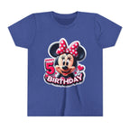 Minnie Mouse Happy 5th Birthday Youth Tee