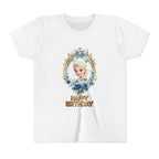 Youth Tee — "Happy Birthday" Princess Portrait Birthday Shirt
