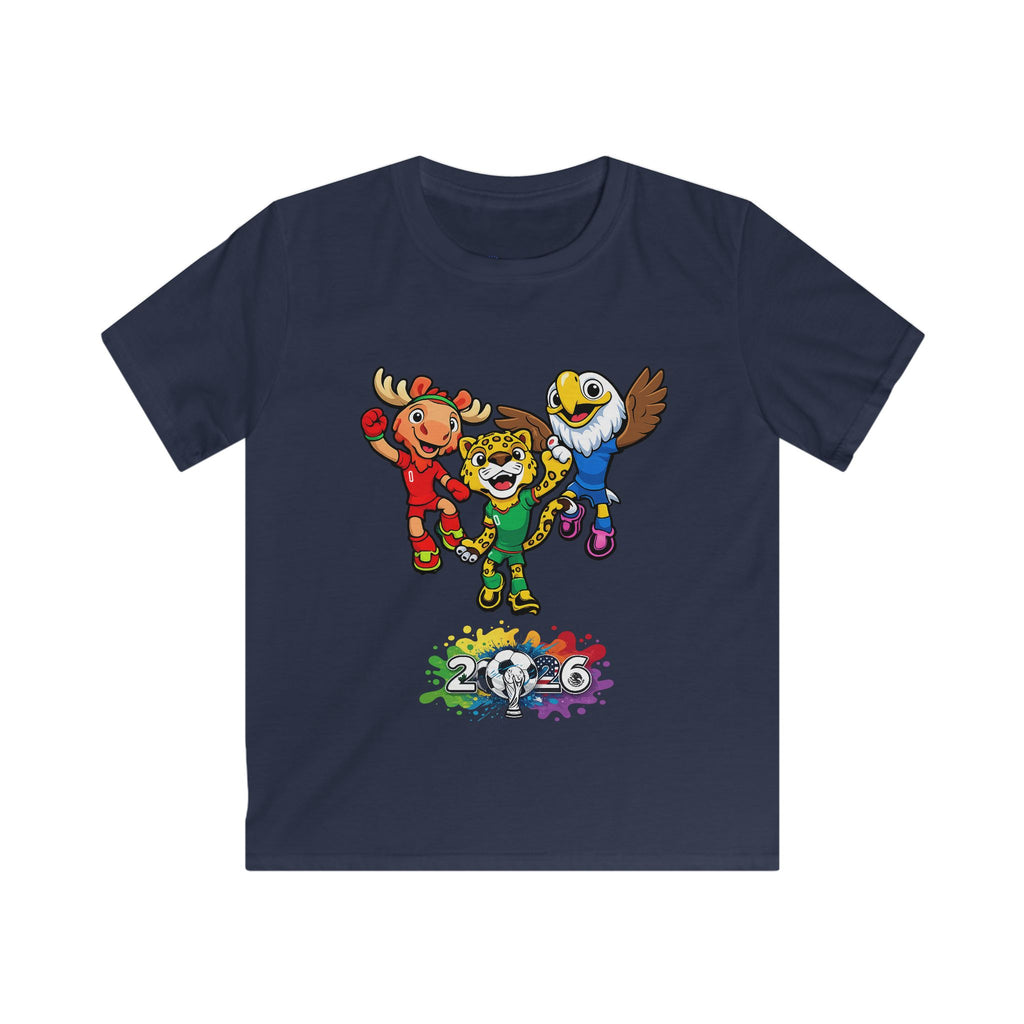 Kids Tee — Colorful 2016 Mascot Trio Soccer Shirt for Children