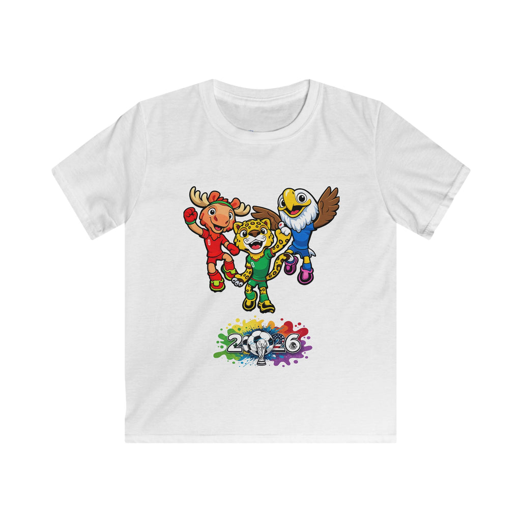 Kids Tee — Colorful 2016 Mascot Trio Soccer Shirt for Children