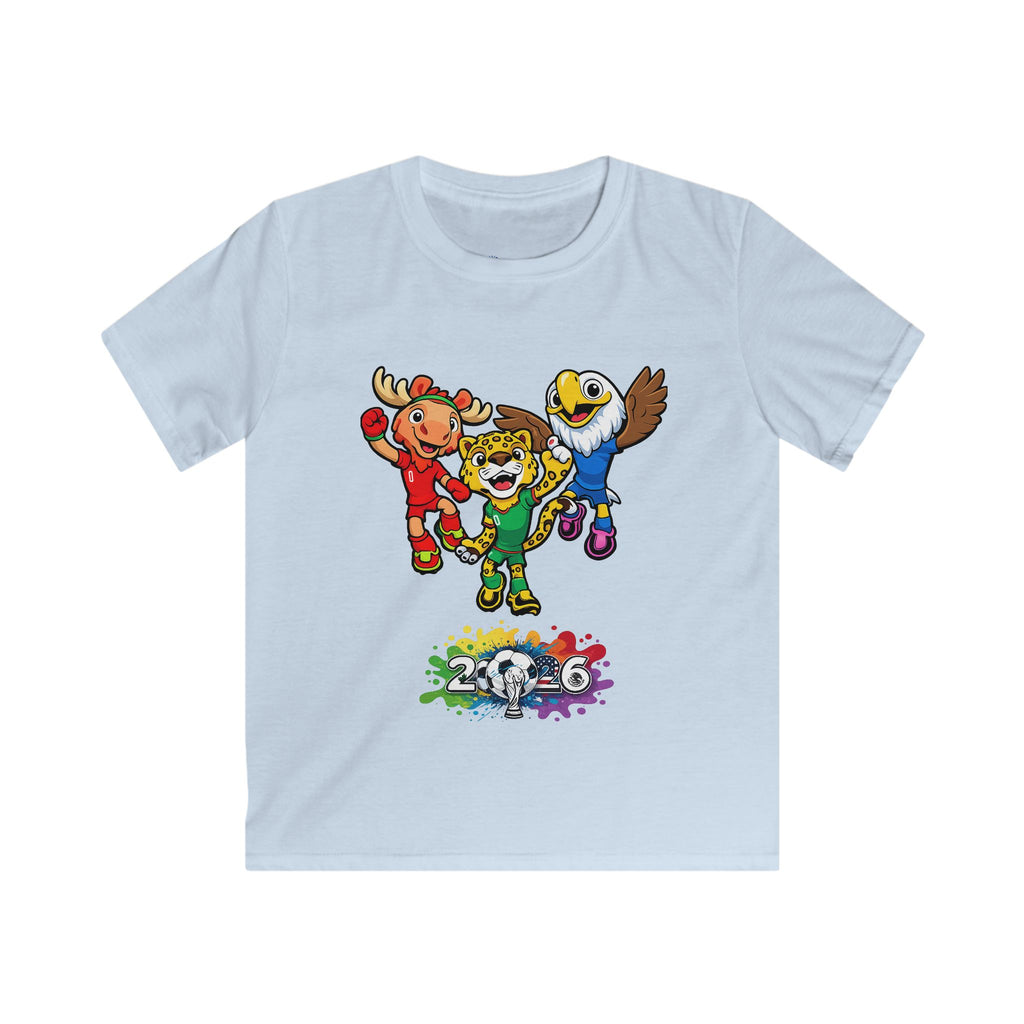Kids Tee — Colorful 2016 Mascot Trio Soccer Shirt for Children