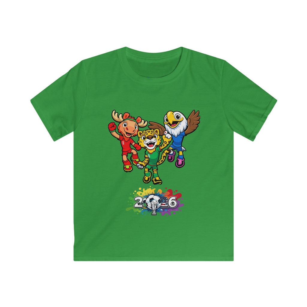 Kids Tee — Colorful 2016 Mascot Trio Soccer Shirt for Children