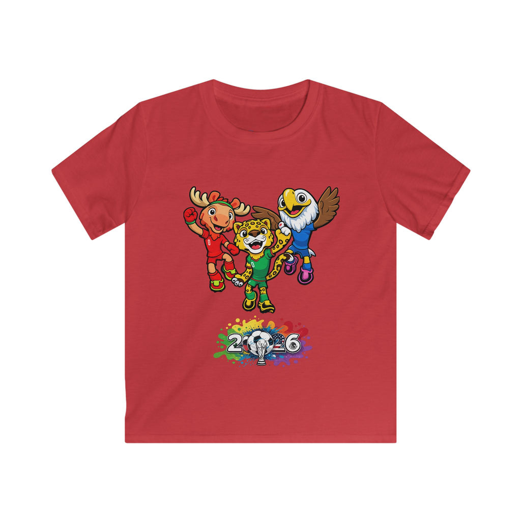 Kids Tee — Colorful 2016 Mascot Trio Soccer Shirt for Children