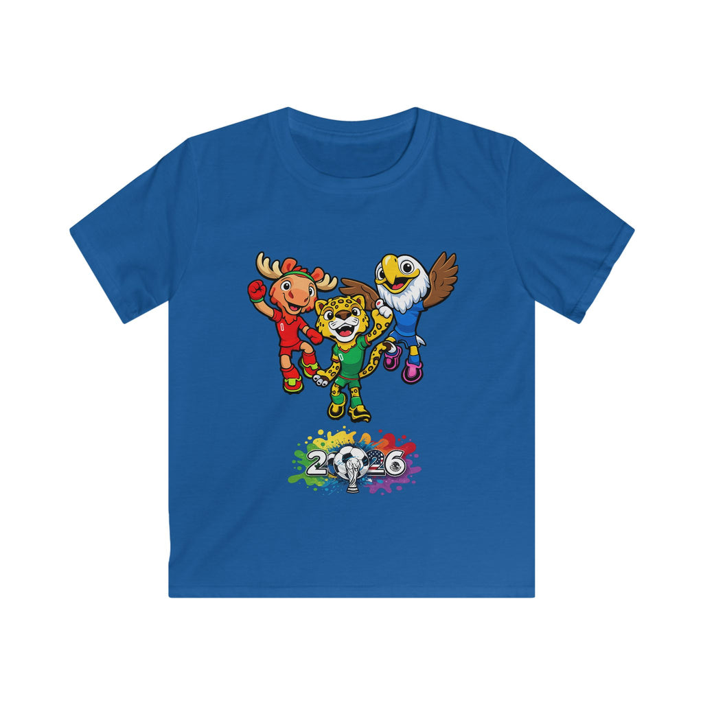 Kids Tee — Colorful 2016 Mascot Trio Soccer Shirt for Children