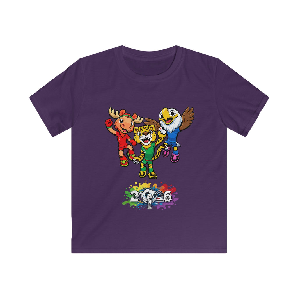 Kids Tee — Colorful 2016 Mascot Trio Soccer Shirt for Children
