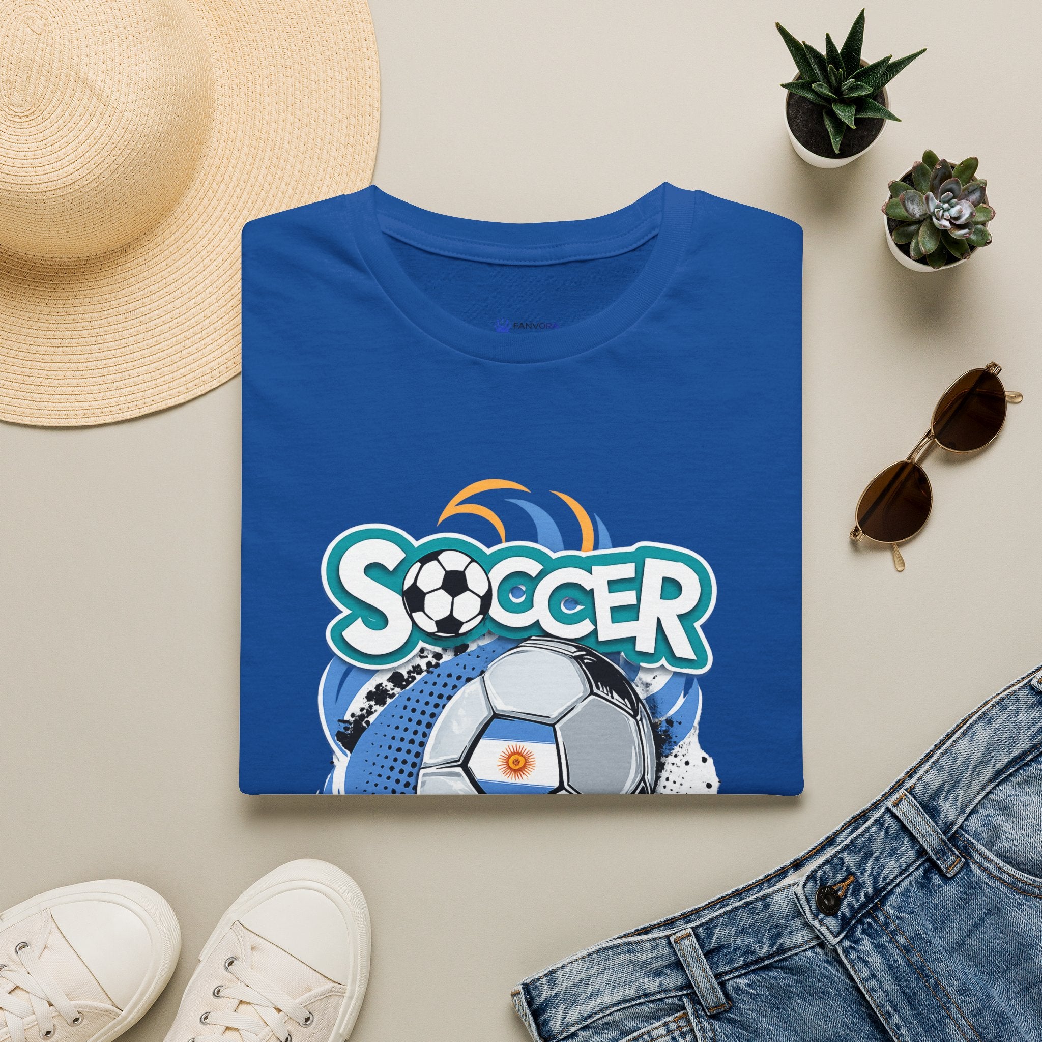 Soccer 2026  Graphic T-Shirt — Retro Ball Design soccer cup tee