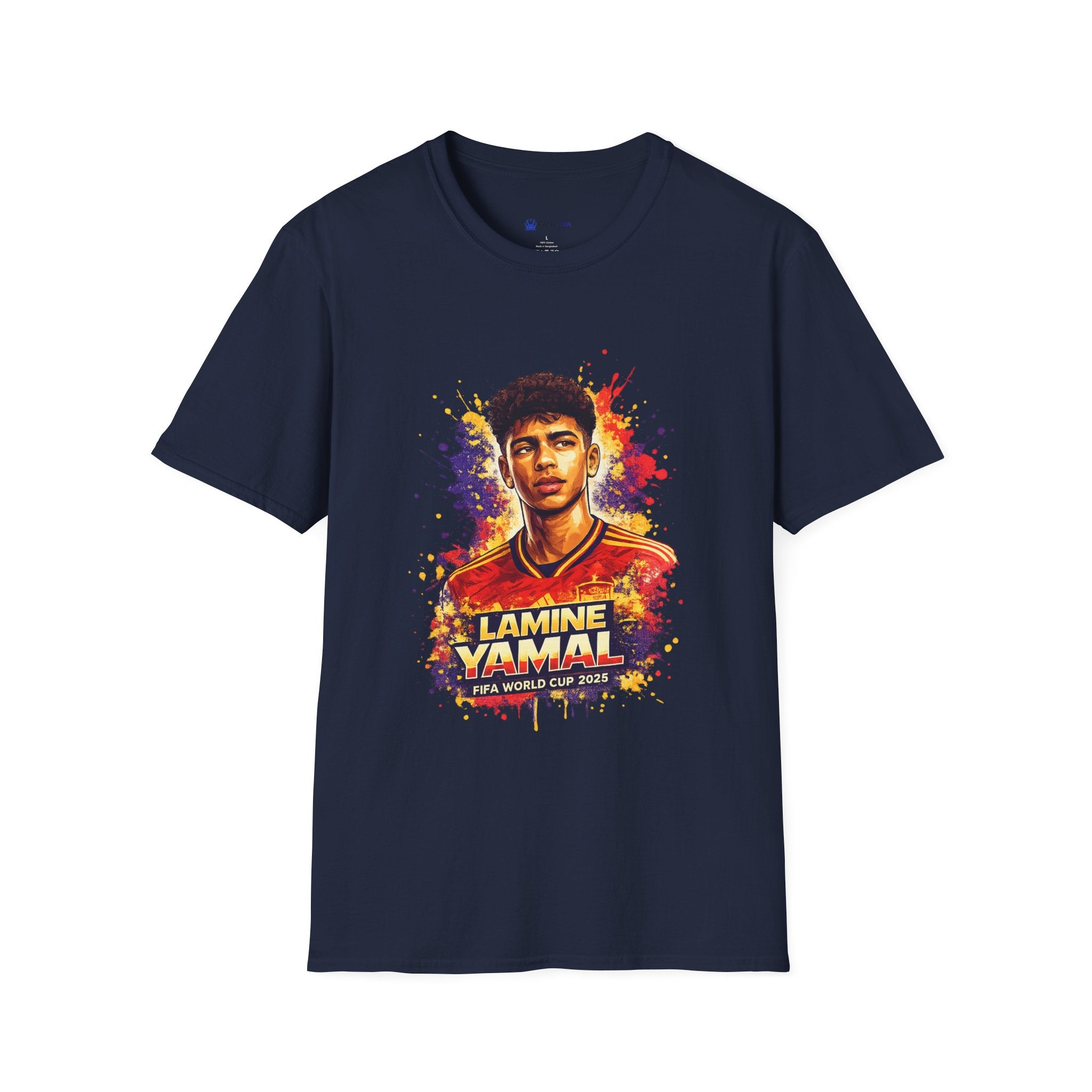 Soccer Player Portrait T-Shirt — 'Spain Legend' Watercolor Graphic Tee