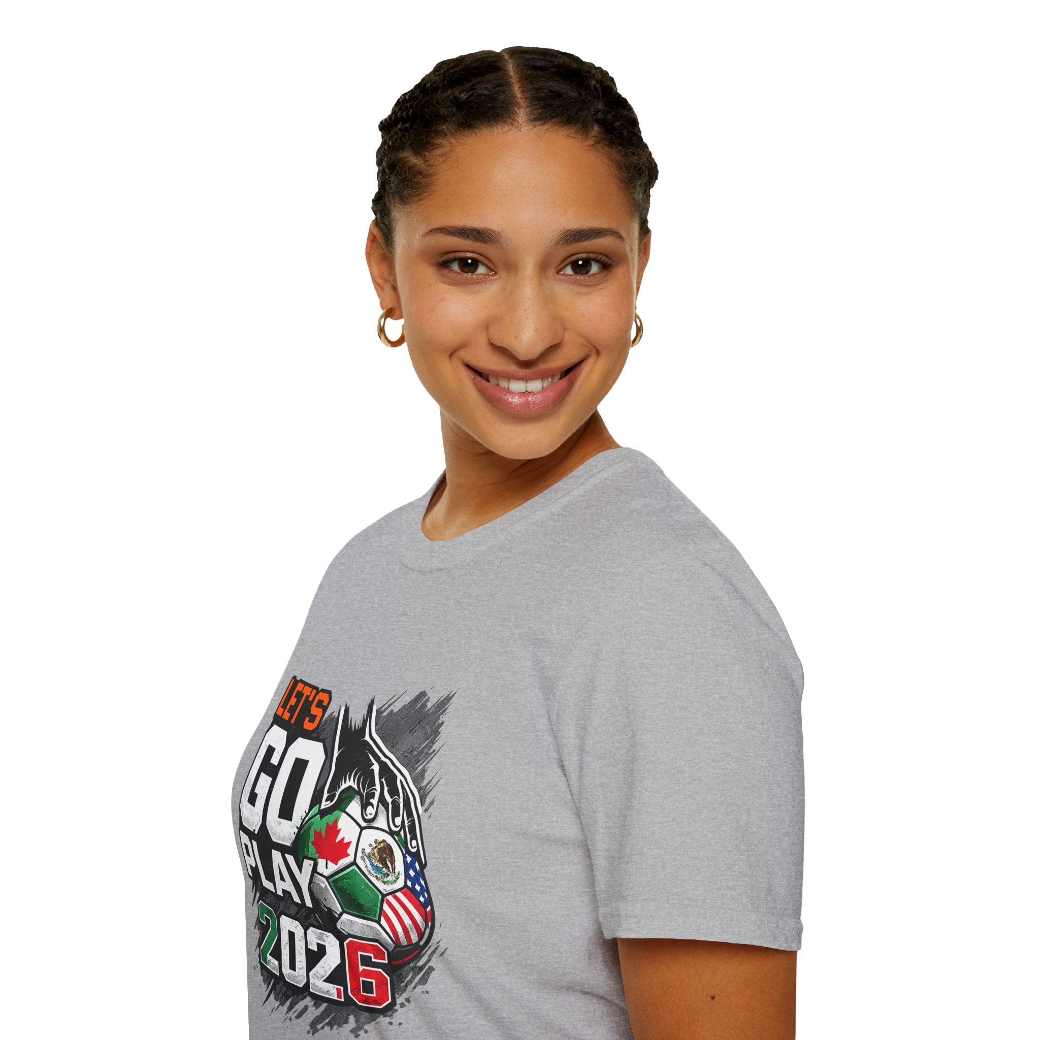 Let's Go Play 2026 Soccer T-Shirt — International Flags Tournament Tee