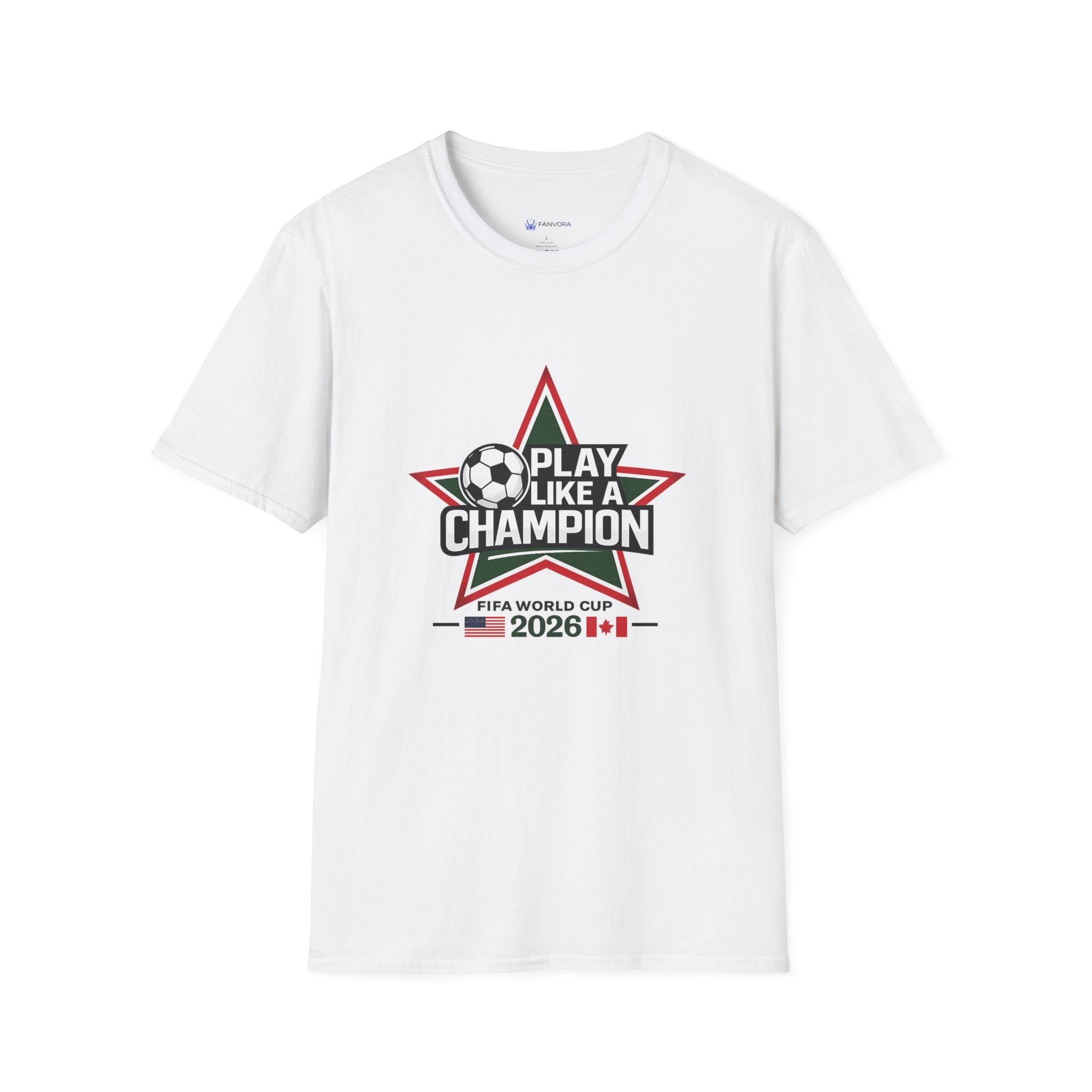 Play Like a Champion Soccer T-Shirt — Soccer 2026 Star Design