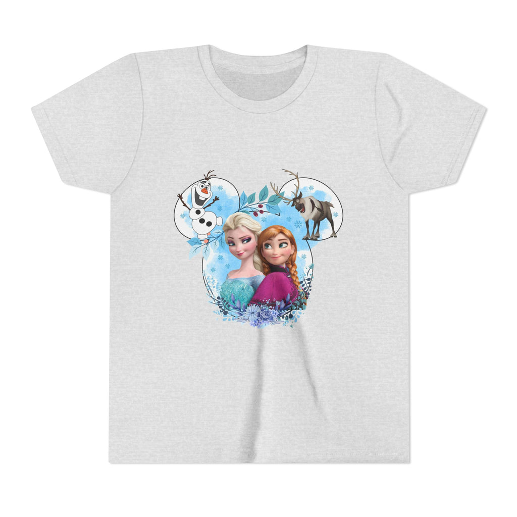 Girls' Frozen Princesses Youth Tee – Elsa & Anna Winter Friends Shirt