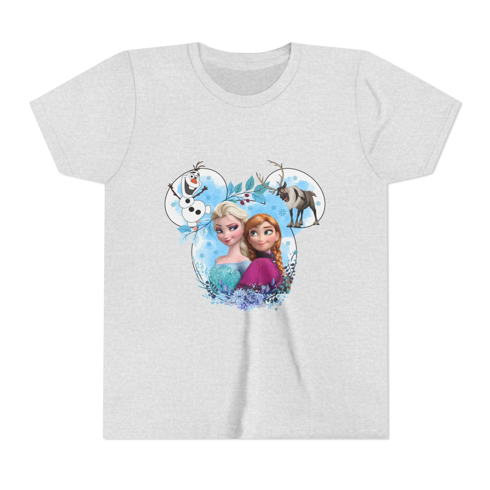 Girls' Frozen Princesses Youth Tee – Elsa & Anna Winter Friends Shirt