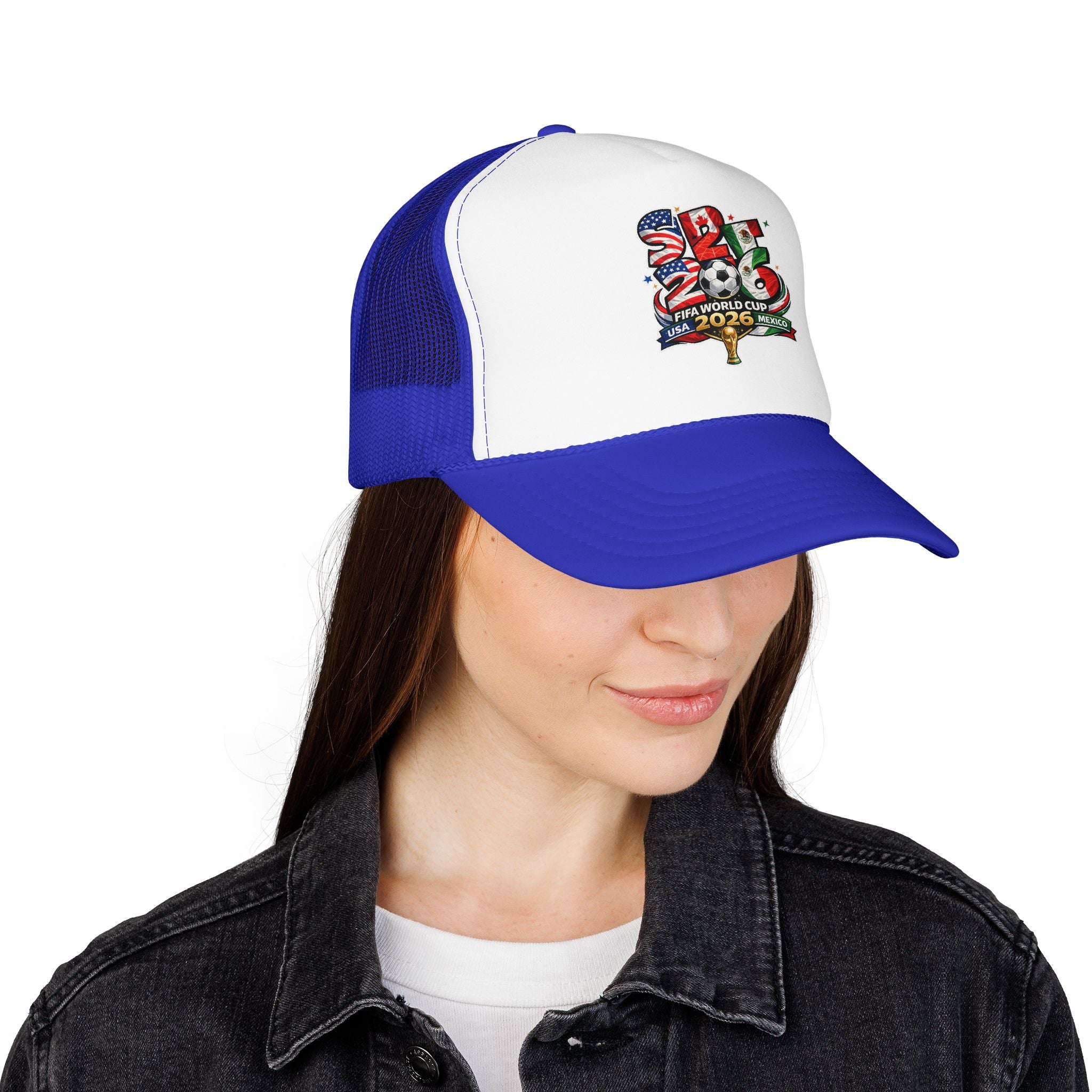 soccer cup 2026 Foam Trucker Hat — USA Soccer Patch Design