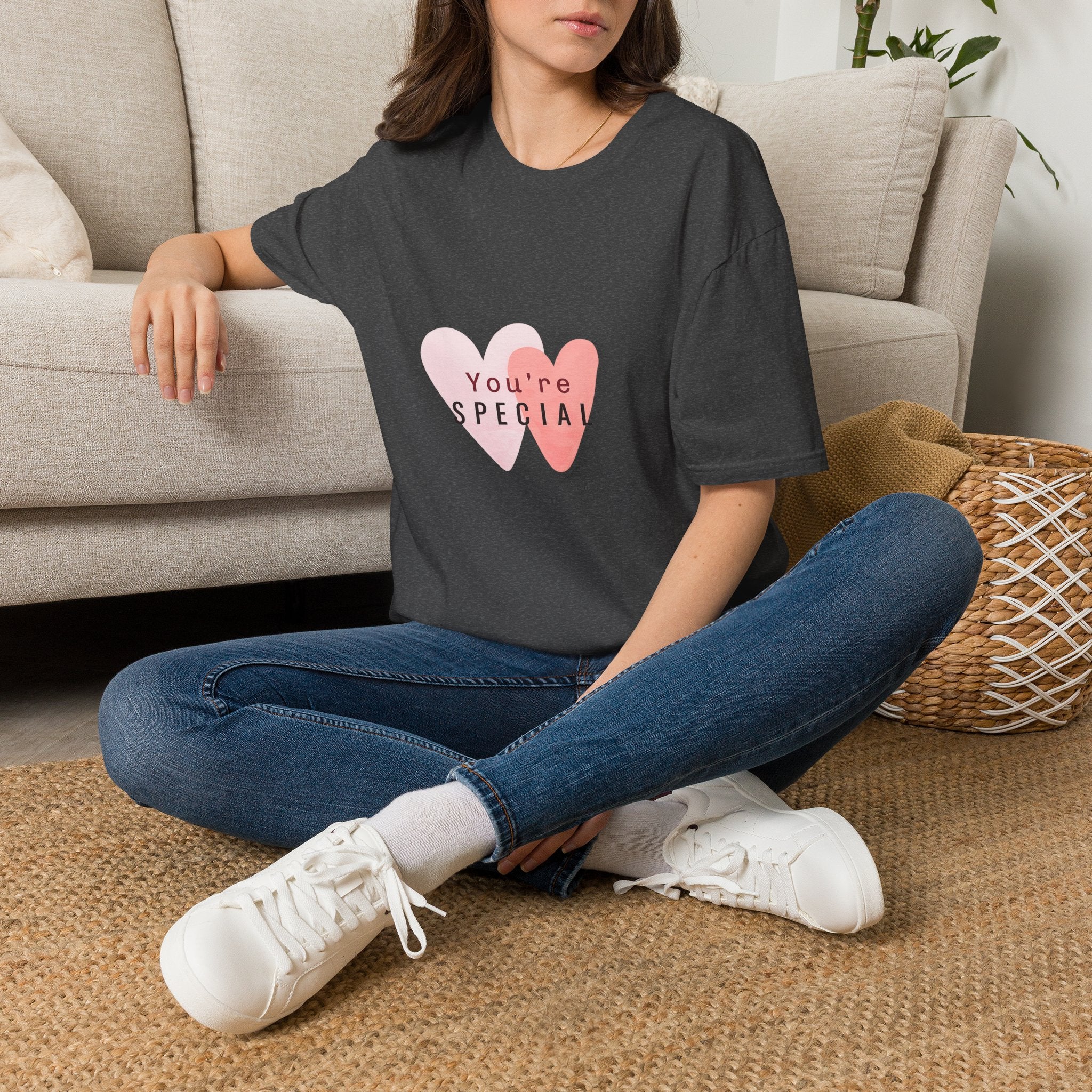 T-Shirt — "You're Special" Pink Heart Graphic Tee — Gift for Friends & Loved Ones