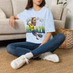 Brazilian Soccer comic style  figure T-Shirt — "Game Is On" Caricature Neymar Fan Tee