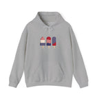 American Patriot Graphic Hoodie — Patriotic Fourth of July Sweatshirt.