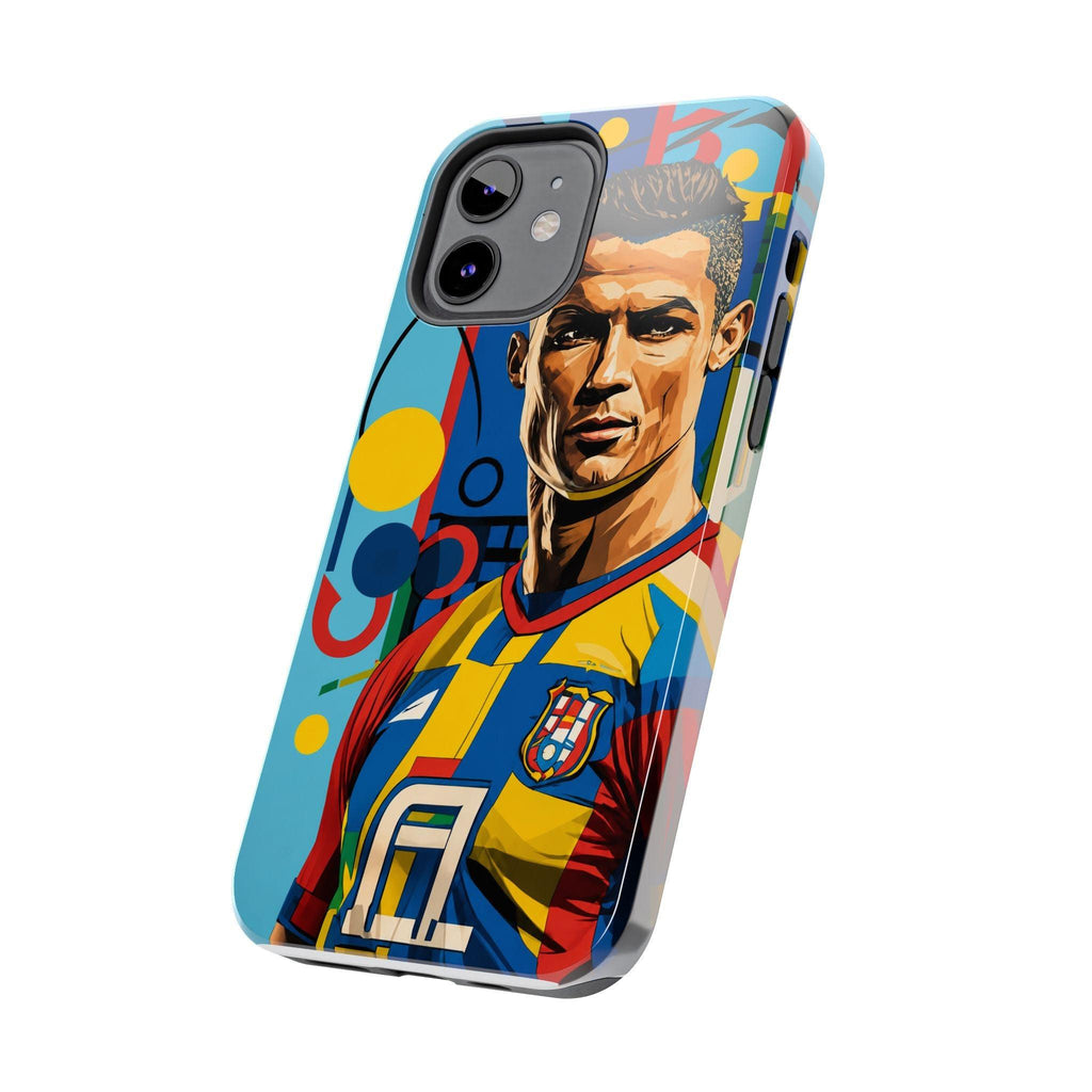Portugal  legend Pop Art Tough Phone Case — Colorful Soccer Legend Protective Cover.