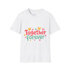 T-Shirt — "Together Forever" Cute Heart Couple Graphic Tee