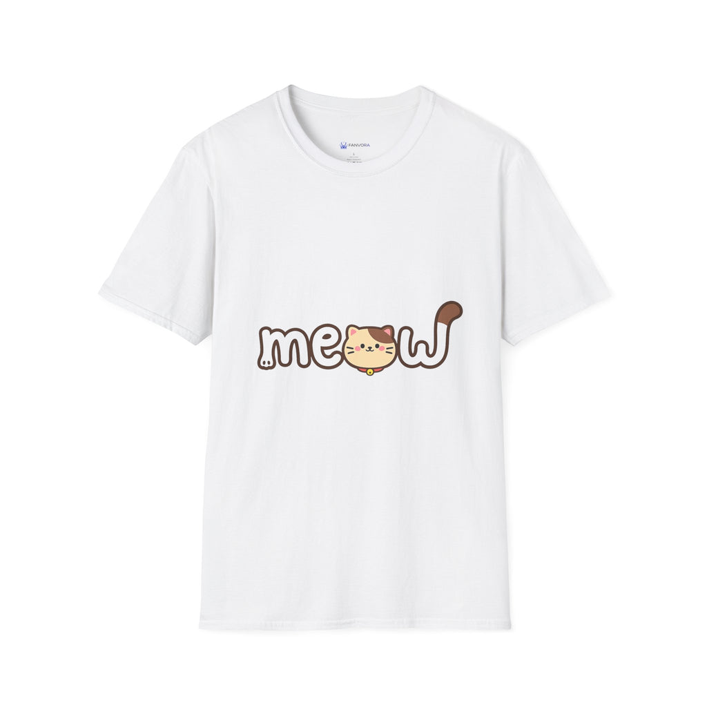 Cat Meow T-Shirt — Cute Cartoon Kitty Graphic Tee